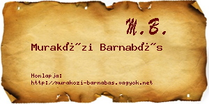 Muraközi Barnabás névjegykártya