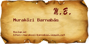 Muraközi Barnabás névjegykártya