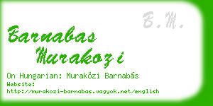 barnabas murakozi business card