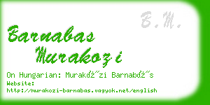 barnabas murakozi business card